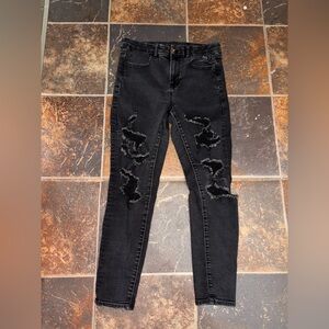American Eagle - Black Distressed Jeans